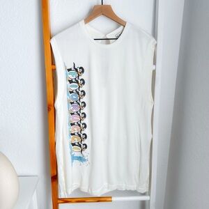 Fiorucci Penguin March Logo Oversized Muscle Tank Top